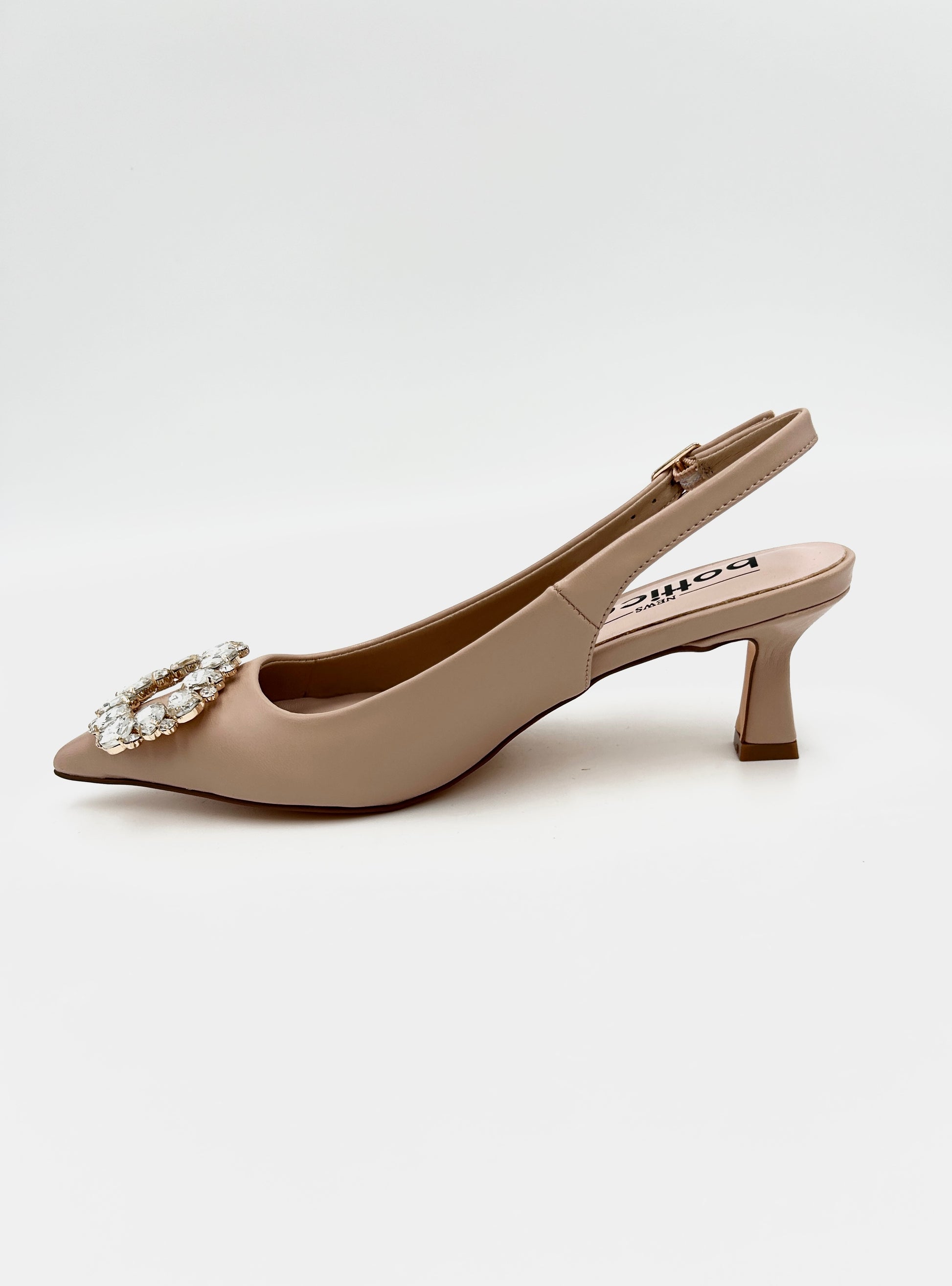 Botticelli Slingback regolabile - nude e nero - Botticelli