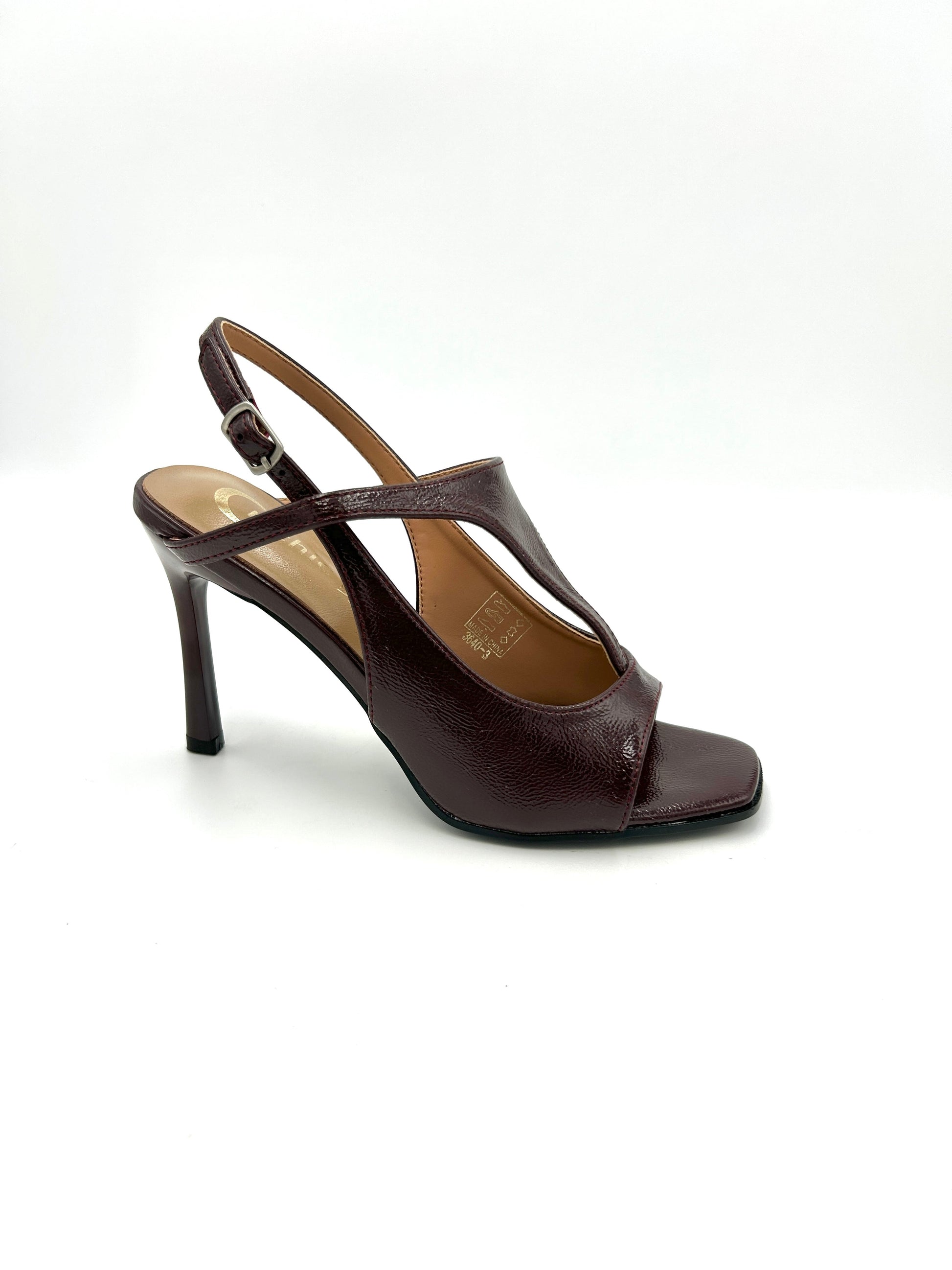 Sandalo da donna 9,5 cm - naplak /Bordeaux (sottopiede memory foam) - crichic