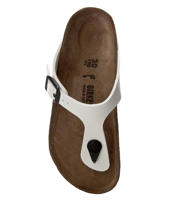 Birkenstock kids Gizeh patent white - Sebastiano Calzature