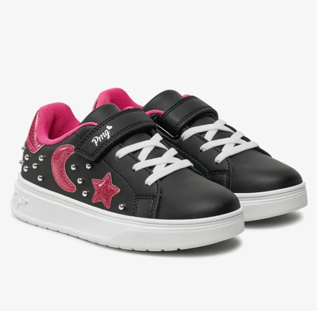 Primigi Sneakers bambina chiusura a strappo - nera e fucsia - Primigi