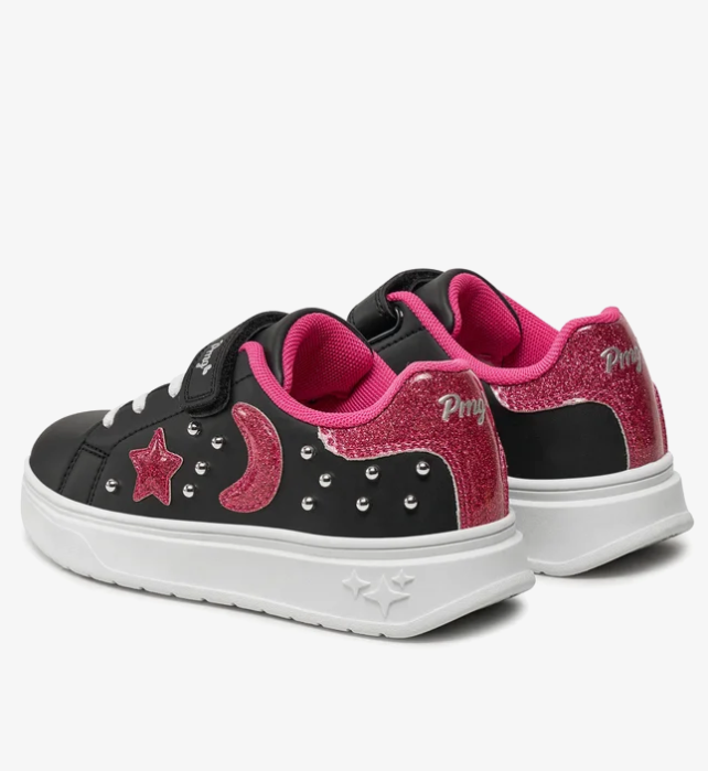 Primigi Sneakers bambina chiusura a strappo - nera e fucsia - Primigi