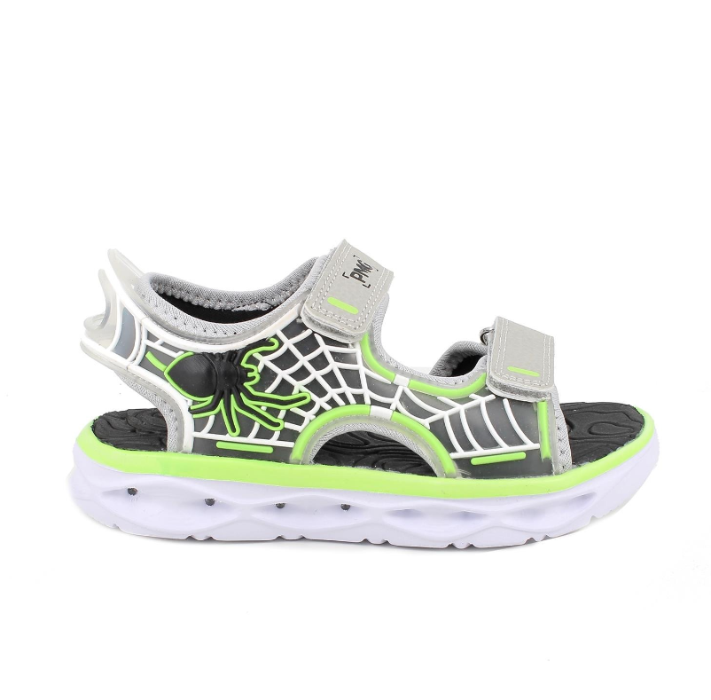 Primigi Sandali bambino due fasce regolabili - grigio verde Ragnatela - Primigi