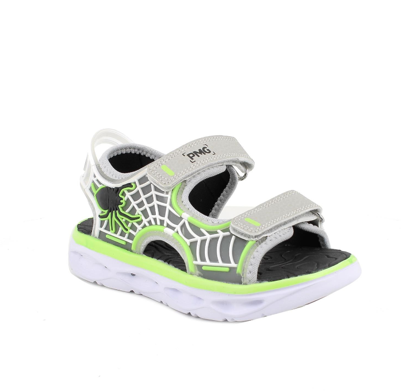 Primigi Sandali bambino due fasce regolabili - grigio verde Ragnatela - Primigi