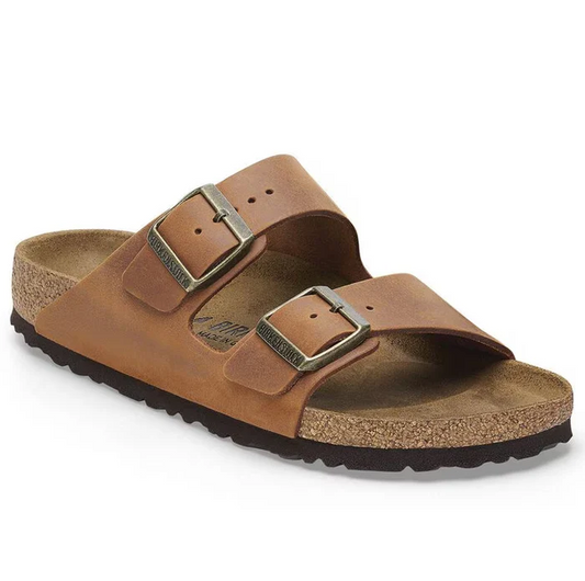 Birkenstock Arizona Oiled Leather cognac /Narrow fit - Birkenstock