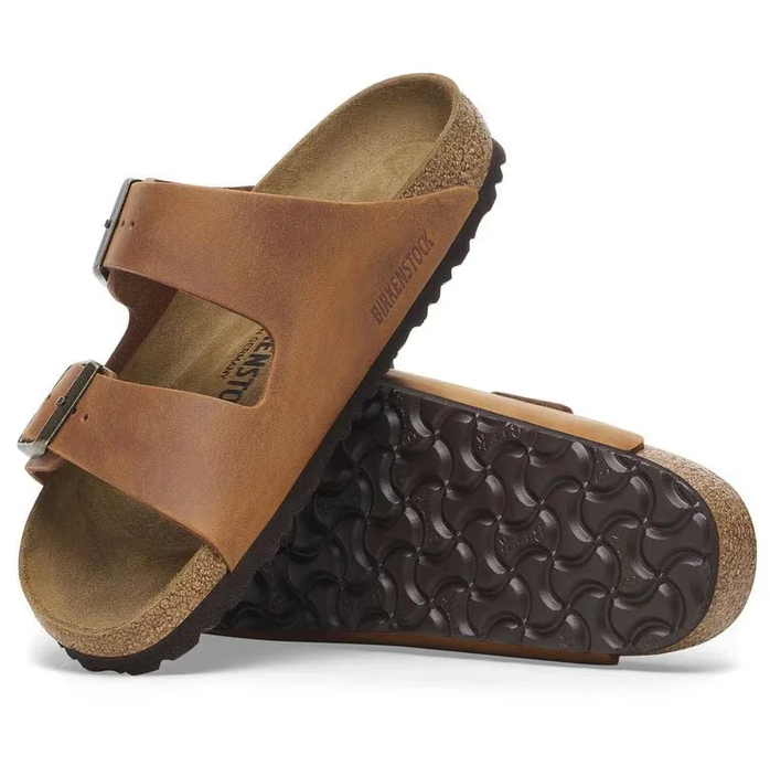 Birkenstock Arizona Oiled Leather cognac /Narrow fit - Birkenstock