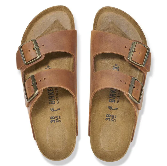 Birkenstock Arizona Oiled Leather cognac /Narrow fit - Birkenstock