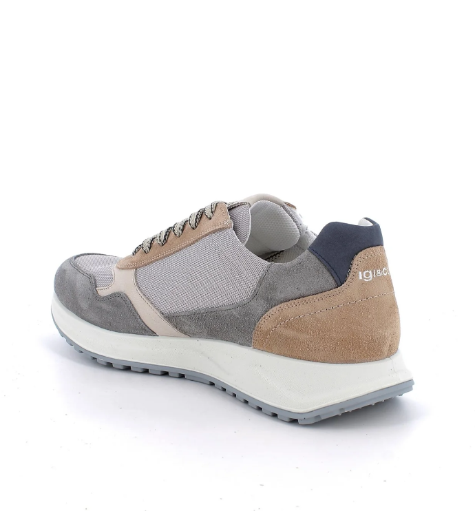 Igi&co Sneakers in rete con lacci e chiusura zip, grigia - Igi&co
