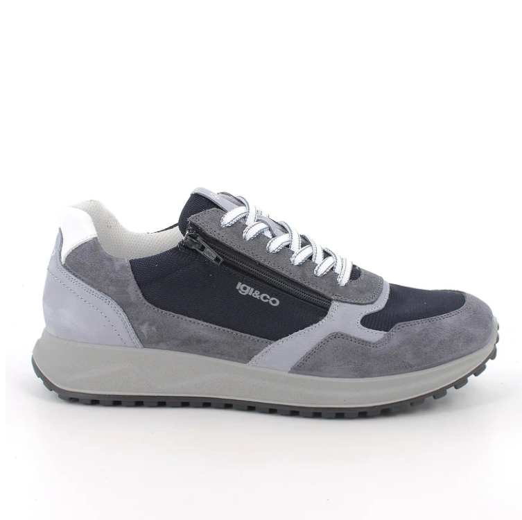 Igi&co Sneakers in rete con lacci e chiusura zip, blu - Igi&co