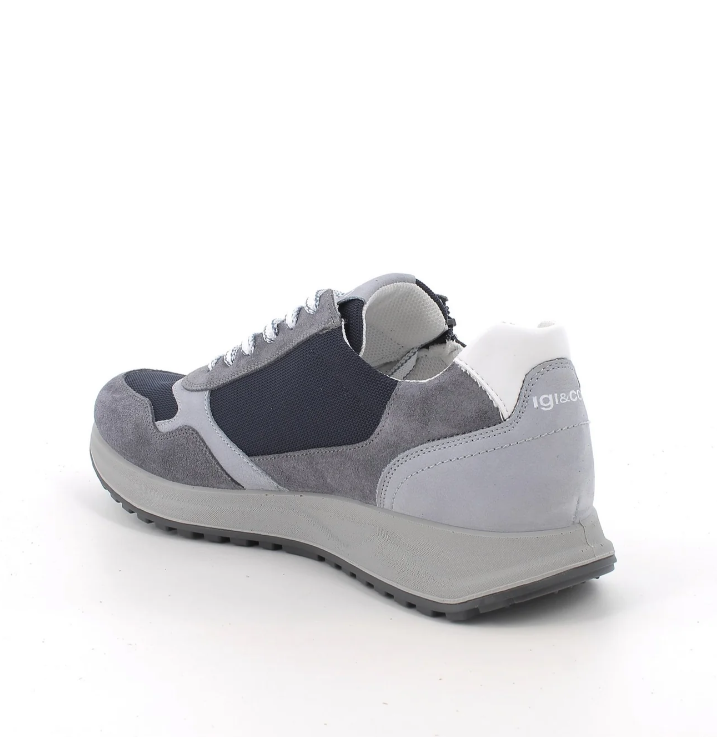 Igi&co Sneakers in rete con lacci e chiusura zip, blu - Igi&co