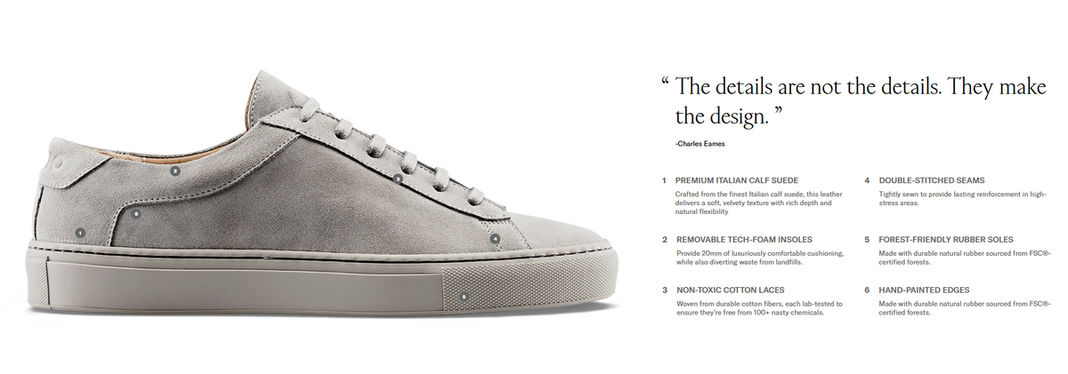 Koio Sneakers “Capri” Mineral man - Grey suede - Koio