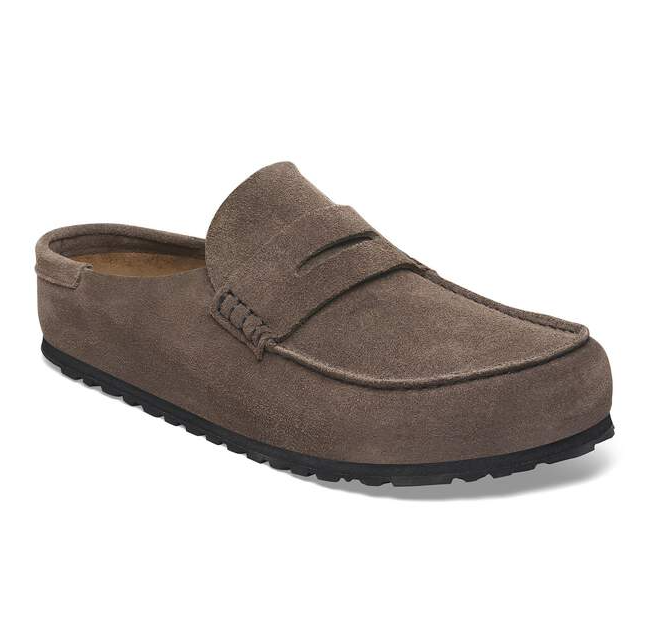 Birkenstock Naples Wrapped Concrete Gray pelle scamosciata /Narrow fit - Birkenstock