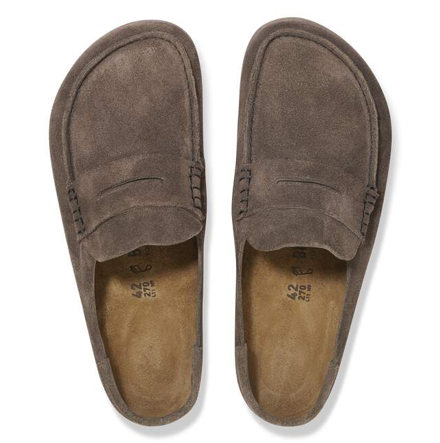 Birkenstock Naples Wrapped Concrete Gray pelle scamosciata /Narrow fit - Birkenstock