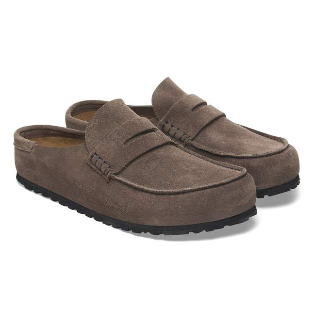 Birkenstock Naples Wrapped Concrete Gray pelle scamosciata /Narrow fit - Birkenstock