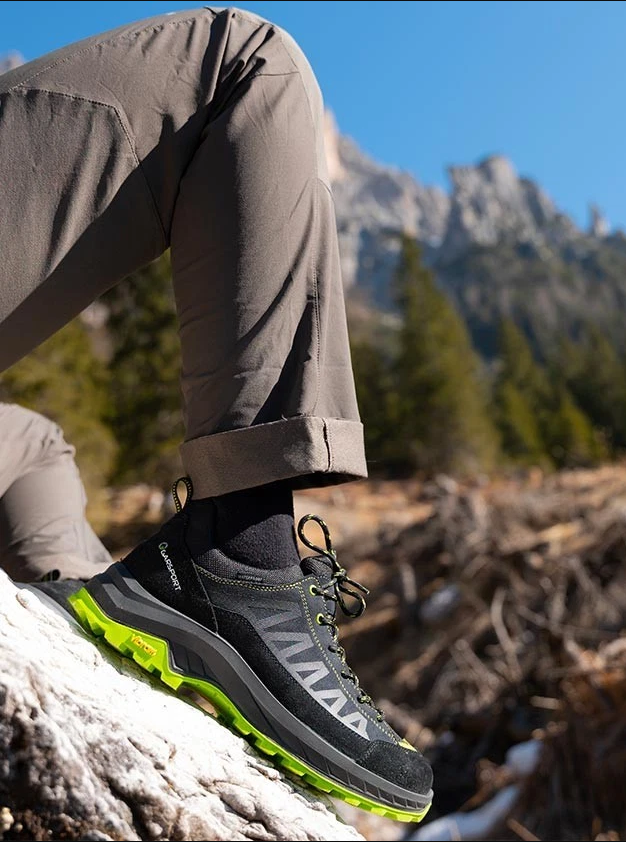 Garsport Scarpe da trekking Giau low up /Nero lime (Suola Vibram) - Garsport