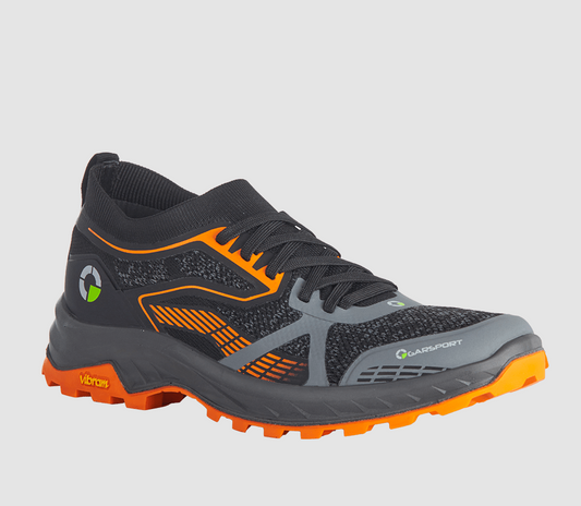 Garsport Scarpa da trekking Ruiz 2215 /Nero arancione (Suola Vibram) - Garsport