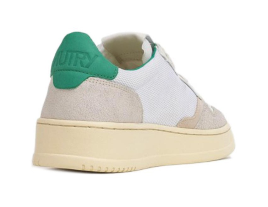 Autry Medalist Low Leather white and green - autry