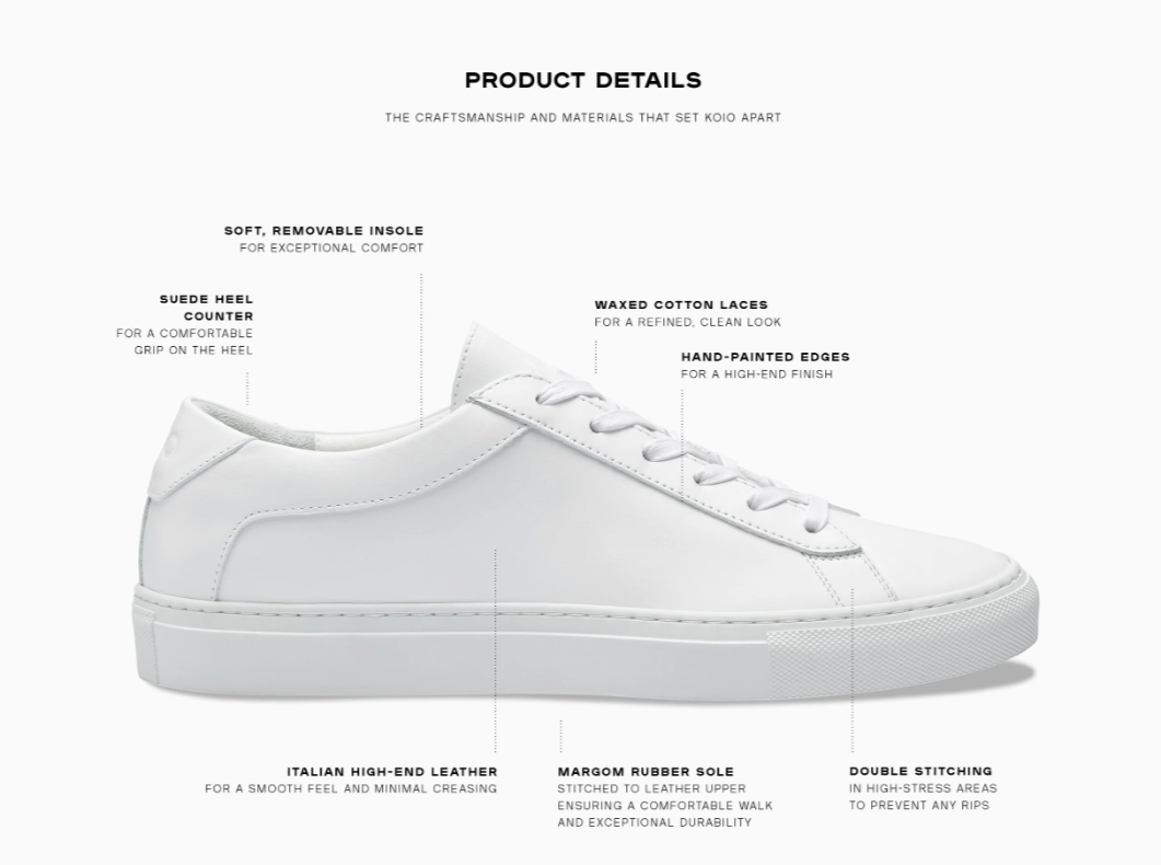 Koio Sneakers "Capri" Triple White woman - pelle bianca - Koio