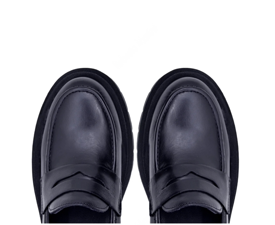 Made in italy Mocassino in pelle total black - nero - Made In Italy