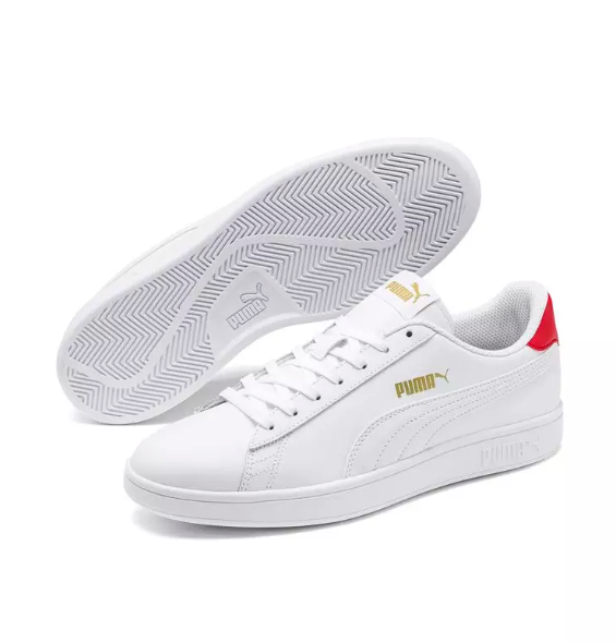 Puma Sneakers Smash v2 L - white high risk red gold - Puma