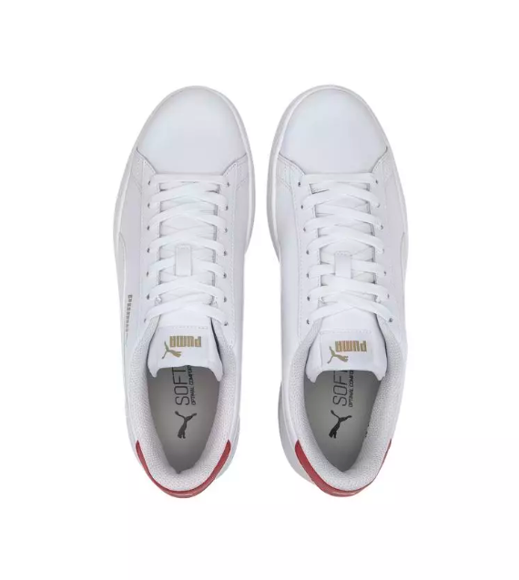 Puma Sneakers Smash v2 L - white high risk red gold - Puma