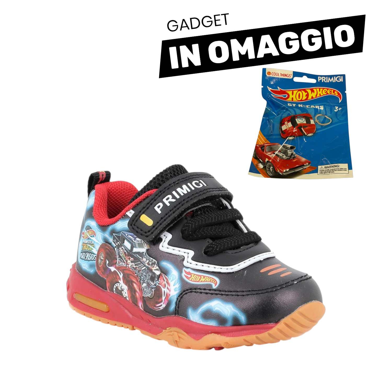 Primigi Sneakers nera Hot Wheels - chiusura a strappo - Primigi