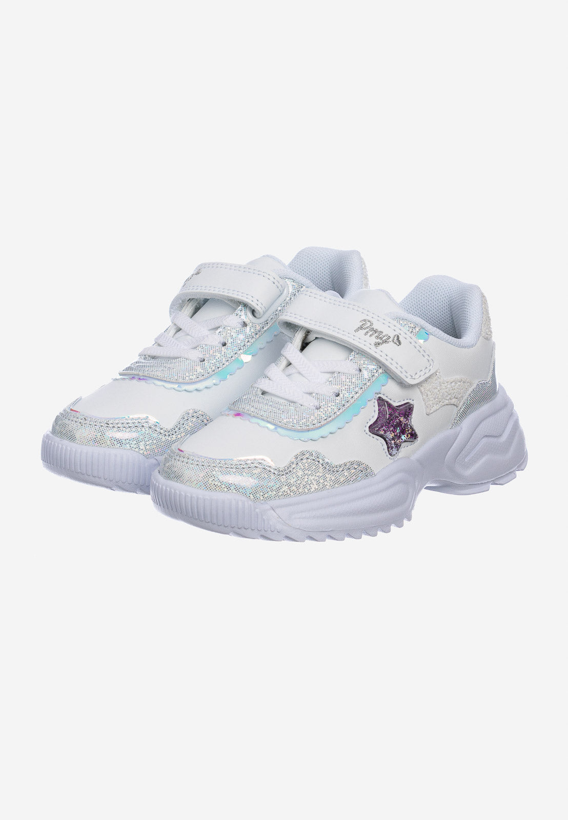 Primigi Sneakers bambina chiusura a strappo e lacci finti elasticizzati - bianco - Primigi