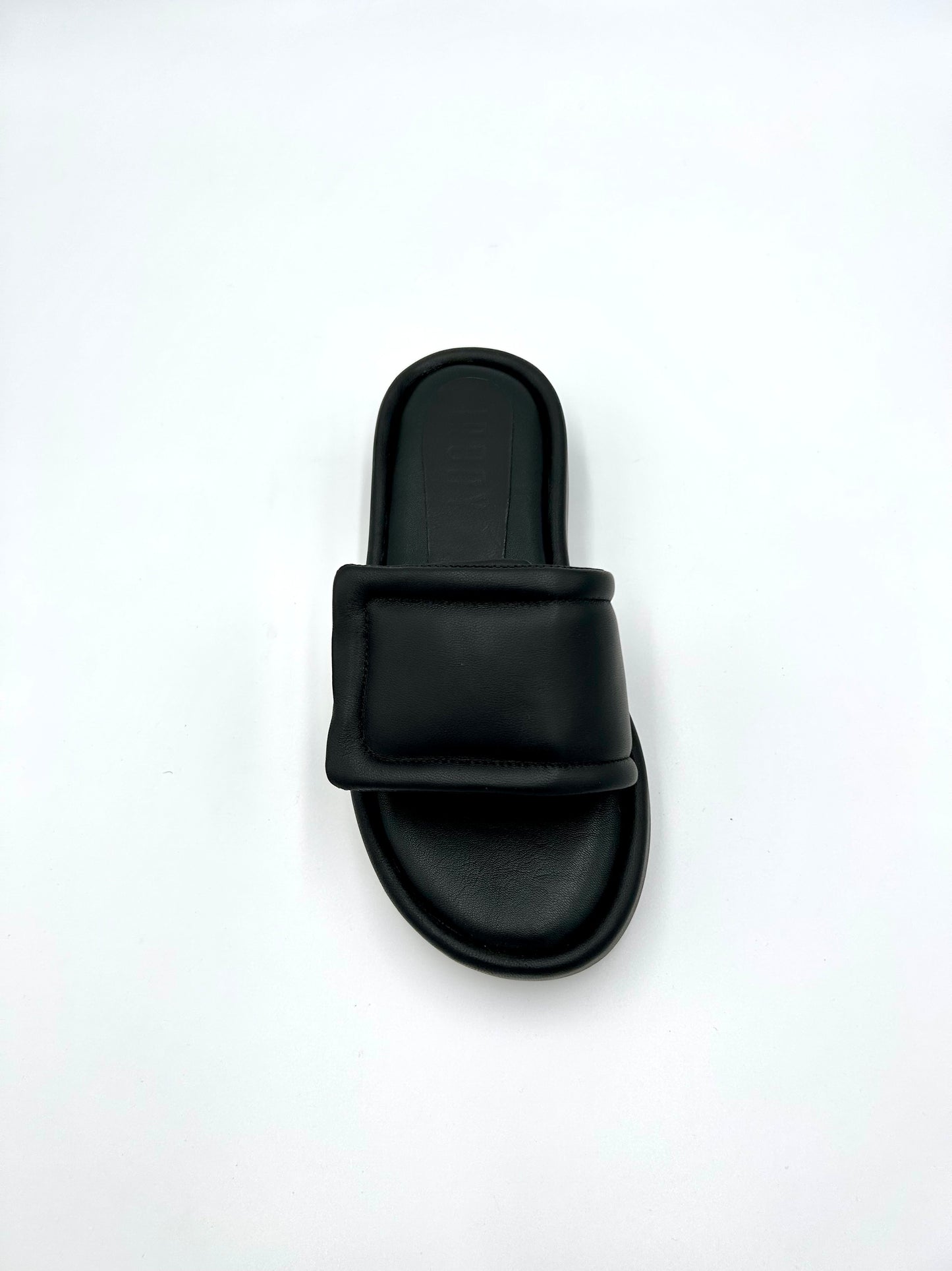 Made in italy Sandalo regolabile a fascia - in pelle nero ( fondo Vibram) - Made in Italy