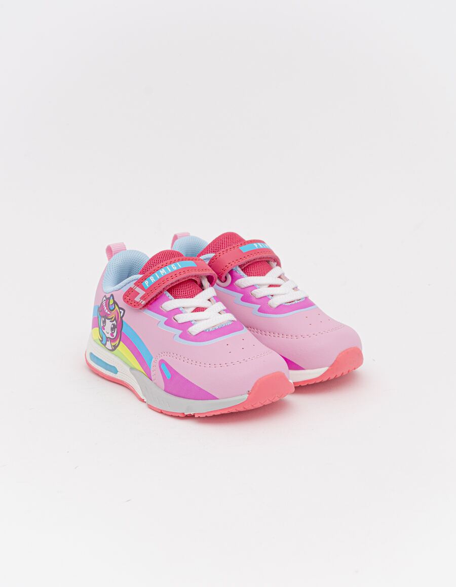 Primigi Scarpetta Sneakers Unicorno chiusura strappo - rosa (con luci) - Primigi