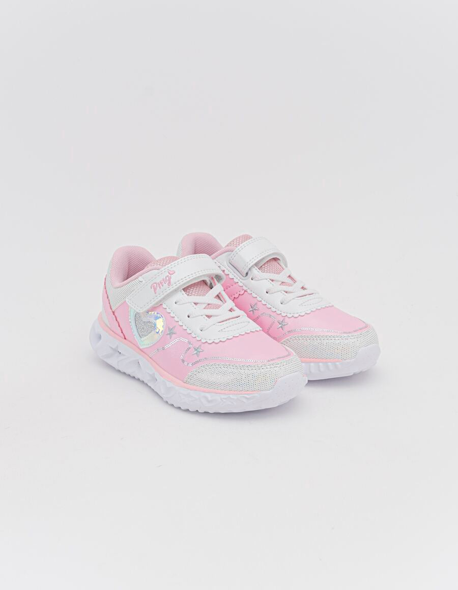 Primigi Sneakers bambina chiusura a strappo e lacci finti - rosa - Primigi