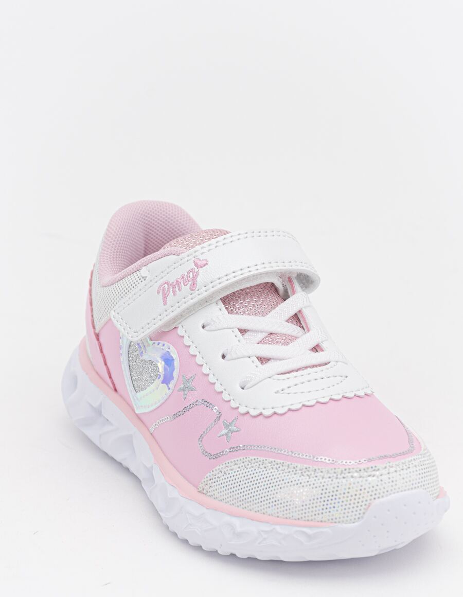 Primigi Sneakers bambina chiusura a strappo e lacci finti - rosa - Primigi