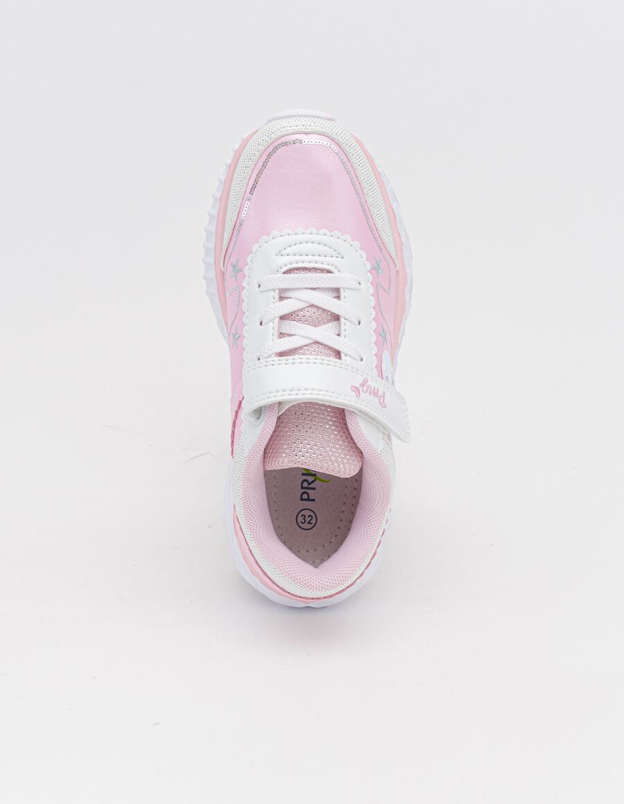 Primigi Sneakers bambina chiusura a strappo e lacci finti - rosa - Primigi