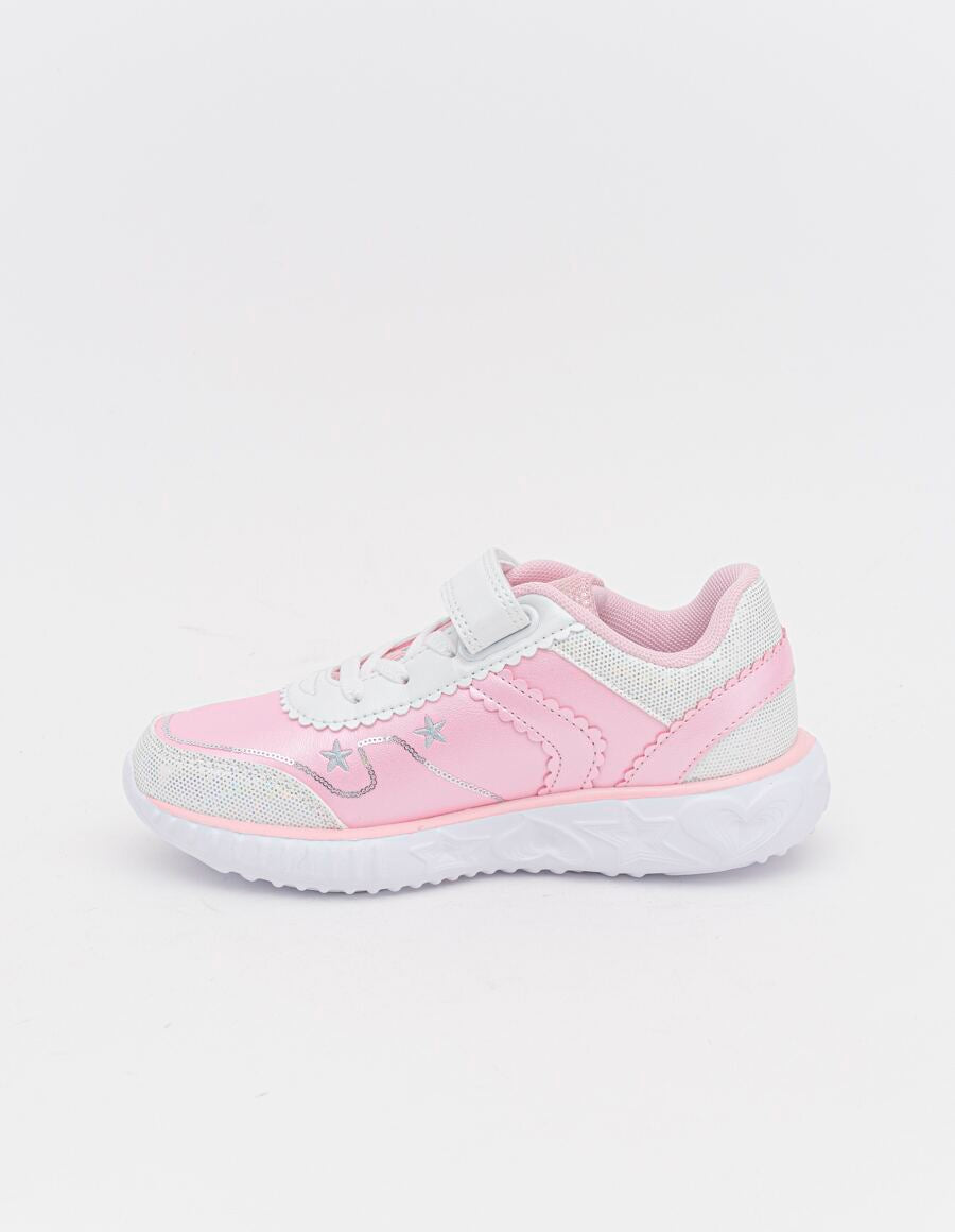 Primigi Sneakers bambina chiusura a strappo e lacci finti - rosa - Primigi