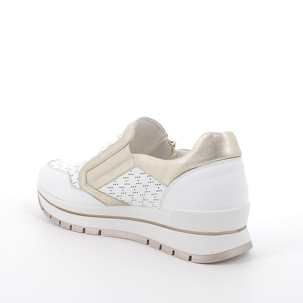 Igi&co Sneakers chiusura zip pelle - bianco (memory foam) - Igi&co