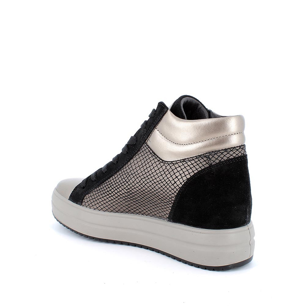 Igi&co Sneakers alta con zeppa interna - nera - Igi&co