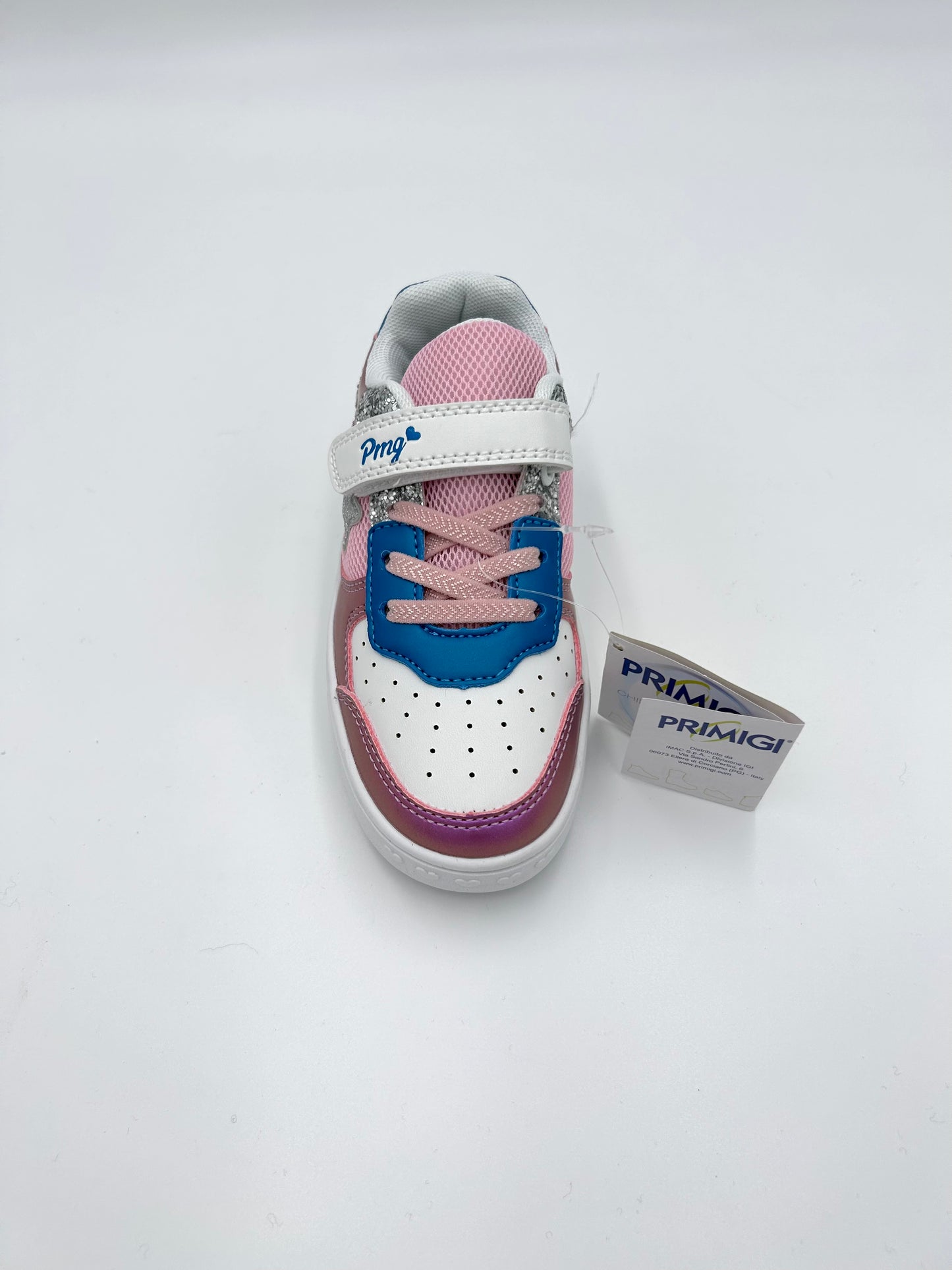 Primigi Sneakers glitter - rosa bianco argento e blu - Primigi