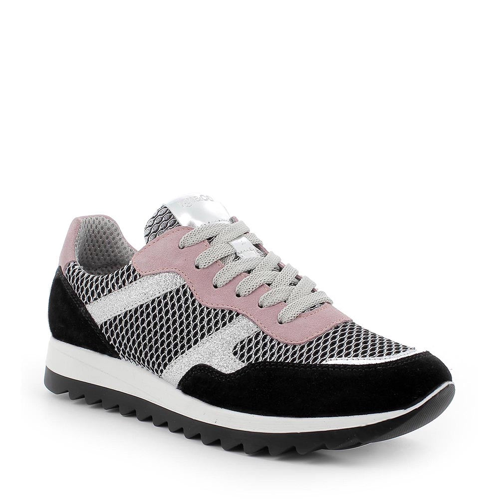 Igi&co Sneaker in scamosciato nero/rosa - Igi&co
